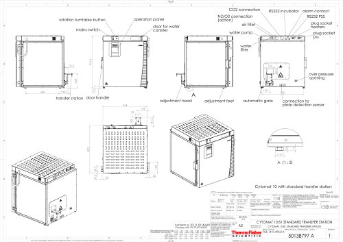 Cytomat 10 C Series Automated Incubators Dimensions