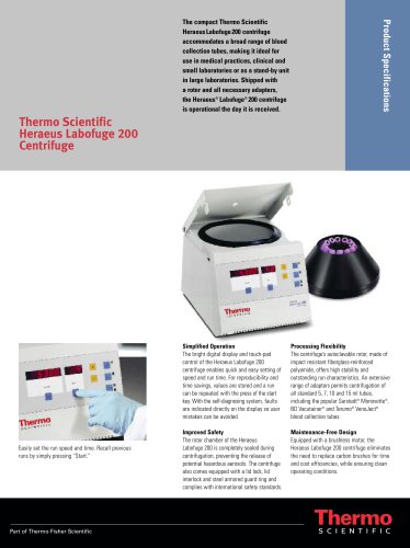 Heraeus Labofuge 200 Centrifuge