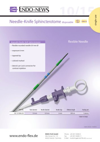 Needle-Knife Sphincterotome disposable