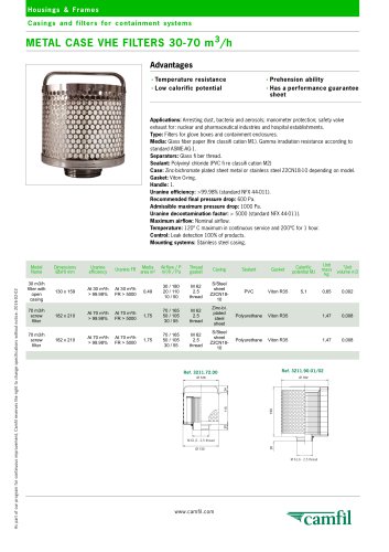 METAL CASE VHE FILTERS 30-70 m3/h