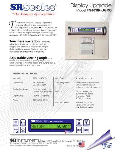 Display Upgrade Model FG463IR-UGRO