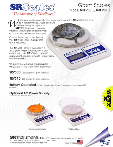 Gram Scales Model SR V300 / SR V310