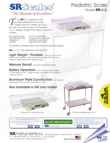 Pediatric Scale Model SR 615