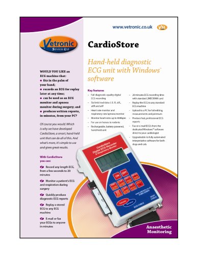 CardioStore Specification Details