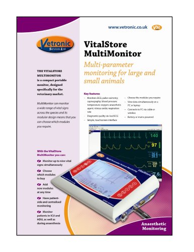 VitalStore MultiMonitor Specification Details