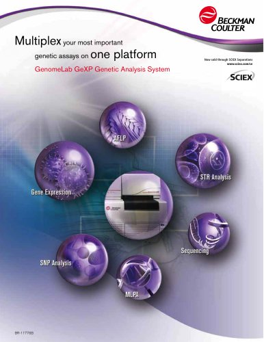 GenomeLab GeXP Genetic Analysis System Brochure