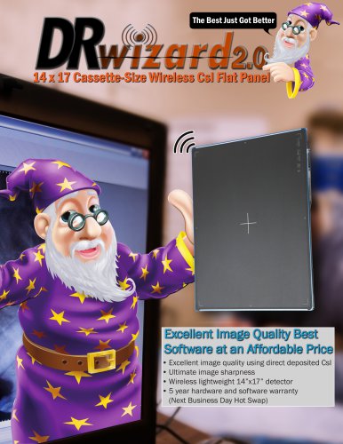 DR Wizard 2.0 - 14 x 17 Cassette-Size Wireless Csl Flat Panel