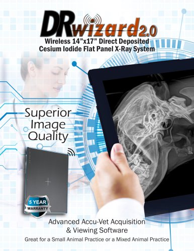 DR Wizard 2.0 - Wireless 14"x17" Direct Deposited - Cesium lodide Flat Panel X-Ray System