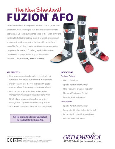 The New Standard! FUZION ™  AFO