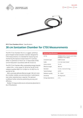 RTI CT Ion Chamber 30 cm