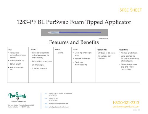 3” Foam Swab - 1283-PF BL