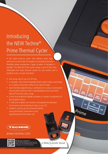 New prime Thermal Cycler Leaflet