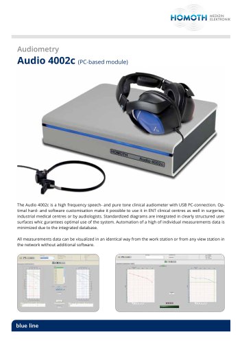 Audiometry Audio 4002c (PC-based module)