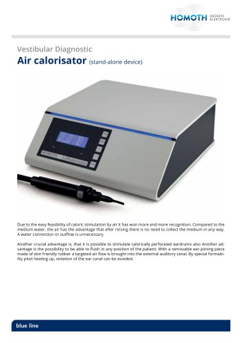 Vestibular Diagnostic Air calorisator (stand-alone device)