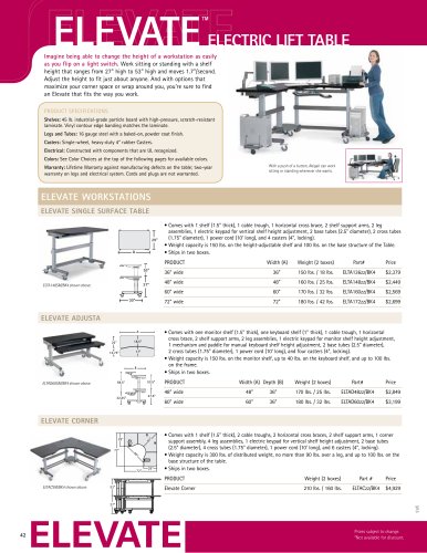 ELEVATE Electro lift Table