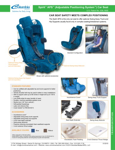 Spirit APS 2400 Car Seat