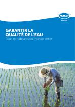 GARANTIR LA QUALITÉ DEGARANTIR LA QUALITÉ DE L’EAU Pour les habitants du monde entier L’EAU Pour les habitants du monde entier - 1