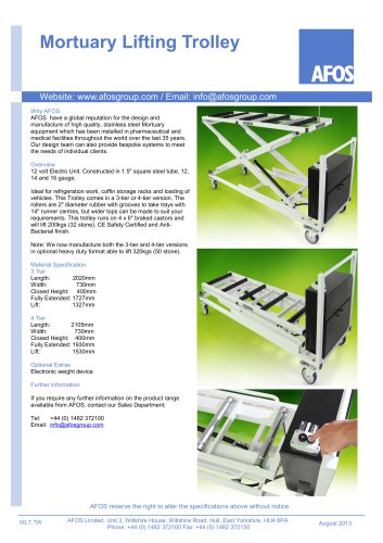 Mortuary Lifting Trolley