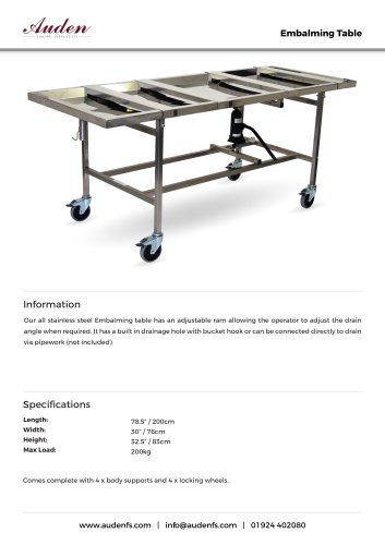 Embalming Table