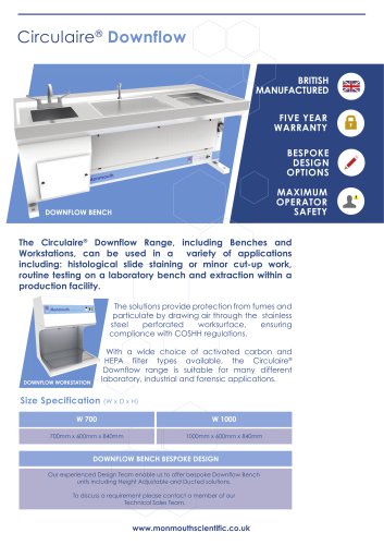 Monmouth Scientific | Circulaire Downflow