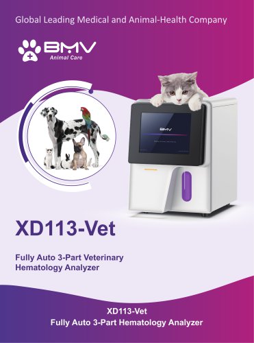 XD113-Vet Fully Auto 3-Part Veterinary Hematology Analyzer
