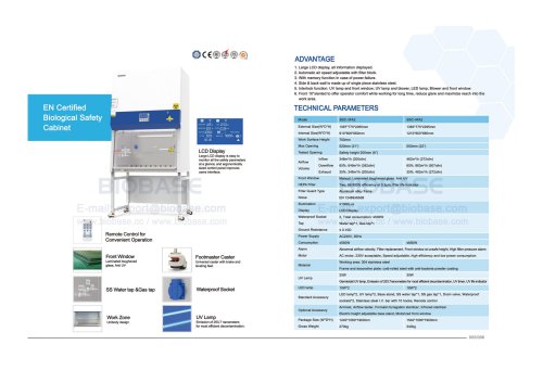 05-06 EN Certified Biological Safety Cabinet BSC-3FA2 BSC-4FA2