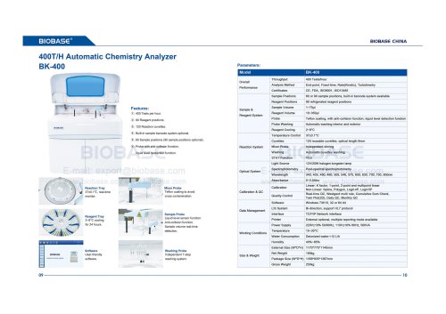 09-10 Automatic Chemistry Analyzer BK400