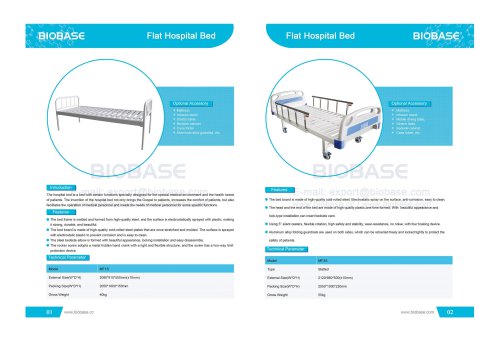 1-2 Flat Hospital Bed MF1S