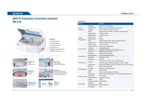 11-12 Automatic Chemistry Analyzer BK-410