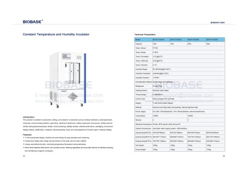 11-12 Constant Temperature and Humidity Incubator BJPX-HTB100