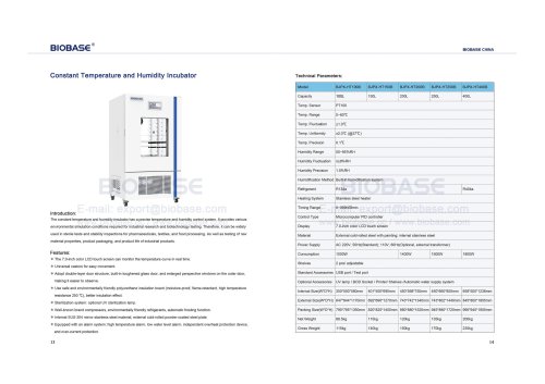 13-14 Constant Temperature and Humidity Incubator BJPX-ST68B BJPX-HT100B