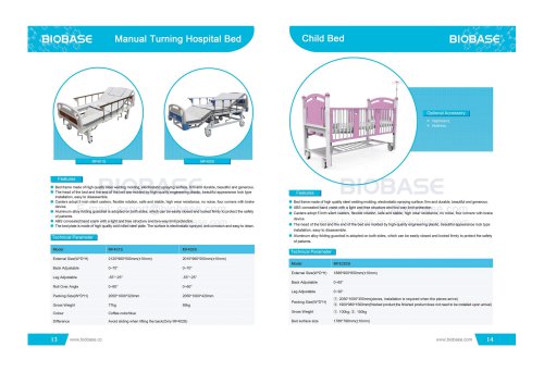 13-14 Manual Turning Hospital Bed & Child Bed MF402S