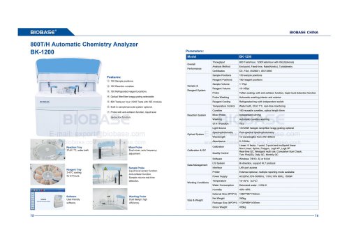 15-16 Automatic Chemistry Analyzer BK-1200