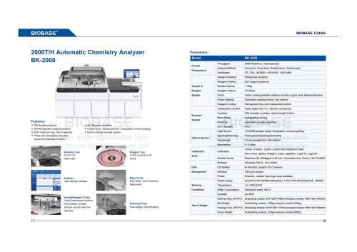 17-18 Automatic Chemistry Analyzer BK-2000