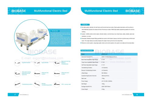 17-18 Multifunctional Electric Bed MF401D-22