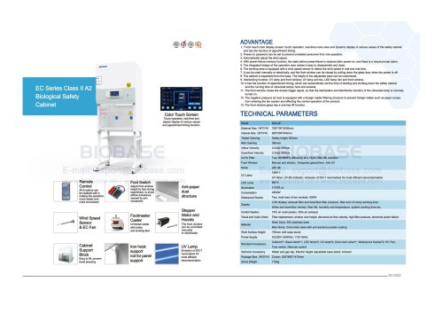 21-22 EC Series Class II A2 Biological Safety Cabinet EA2-2F