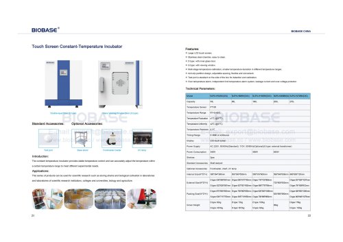 21-22 Touch Screen Constant-Temperature Incubator BJPX-H54BK(D/G)