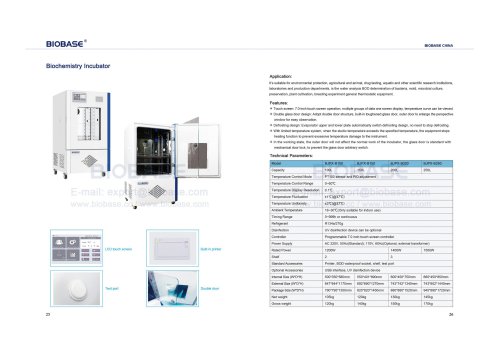 25-26 Biochemistry Incubator BJPX-B100 BJPX-B150