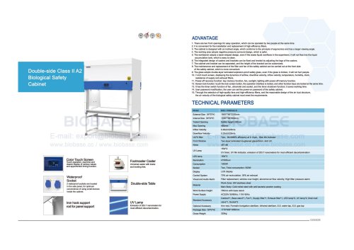 25-26 Double-side Class II A2 Biological Safety Cabinet BSC-1500IIA2-S