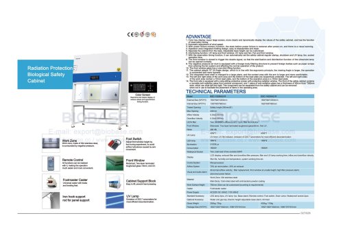 27-28 Radiation Protection Biological Safety Cabinet BSC-15001IA2-R