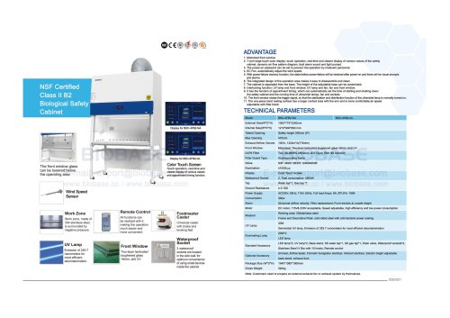30-31 NSF Certified Class II B2 Biological Safety Cabinet BSC-4FB2-NA