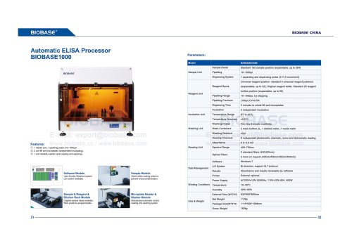 31-32 Automatic ELISA Processor BIOBASE1000