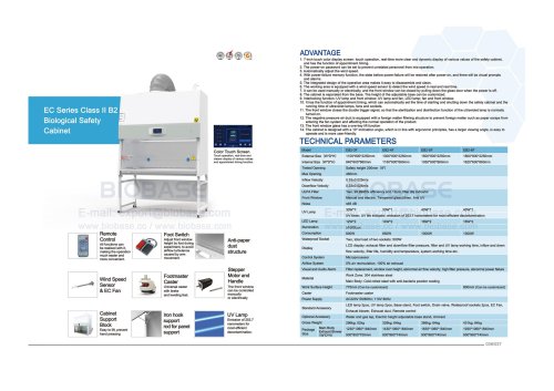 36-37 EC Series Class II B2 Biological Safety Cabinet EB2-3F & EB2-4F & EB2-5F & EB2-6F