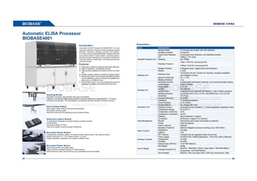 39-40 Automatic ELISA Processor BIOBASE4001
