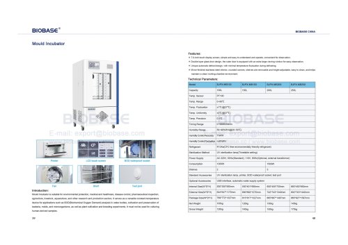 39-40 Mould Incubator BJPX-MB100 BJPX-MB150