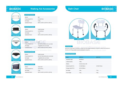 43-44 Walking Aid Accessories & Bath Chair