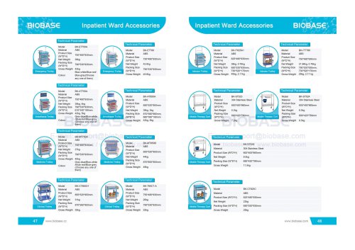 47-48 Inpatient Ward Accessories