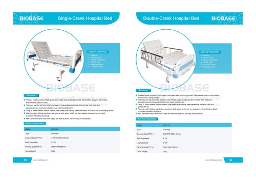 5-6 Single-Crank Hospital Bed &  Double-Crank Hospital Bed MF104S