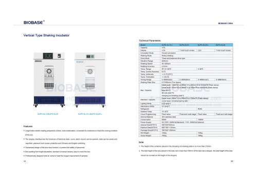 51-52 Vertical Type Shaking Incubator BJPX-SL10/BJPX-SL20 BJPX-SL10-L/BJPX-SL20-L
