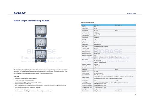 57-58 Stacked Large Capacity Shaking Incubator BJPX-SDT10